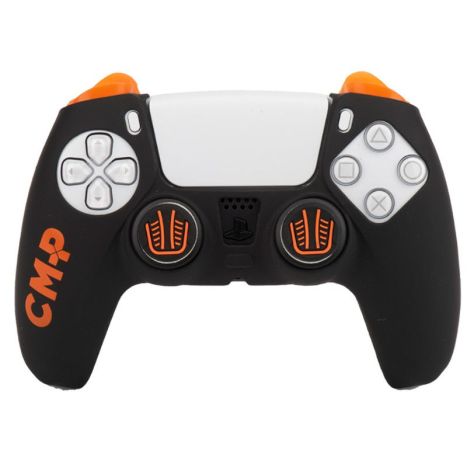 Set de Comando BLADE CMP para PS5 - Capa de Silicone + Grips - Preto/Laranja
