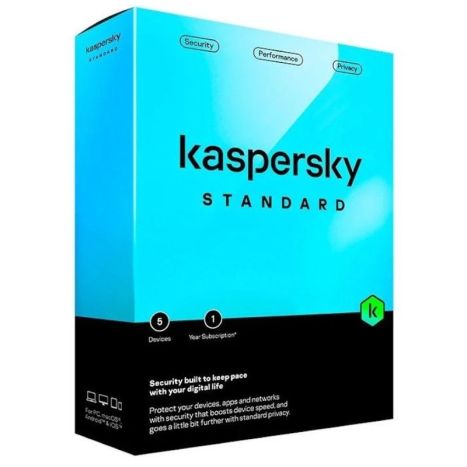 Antivírus Kaspersky Standard KL1041S5EFS-MSBES – 5 dispositivos, 1 ano