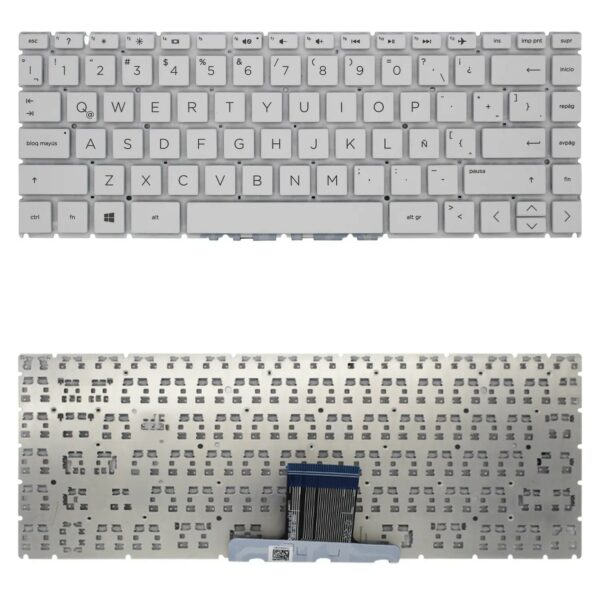 TECLADO PRATEADO PARA PORTÁTIL HP 14-CD 14M-CD 14-CE 14-CF 14-CK 14-CM | L15600-001 LATINO-AMERICANO