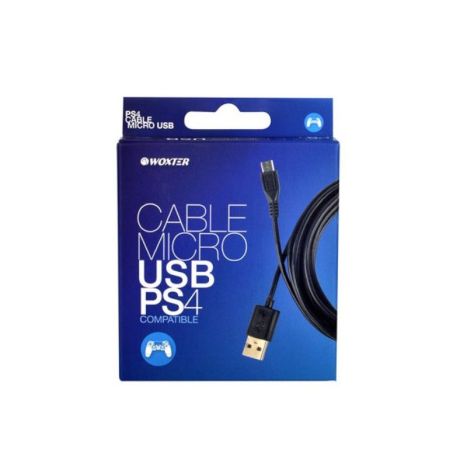 Cabo USB para Micro USB BLADE W8105 de 3m para Comando PS4 - Preto